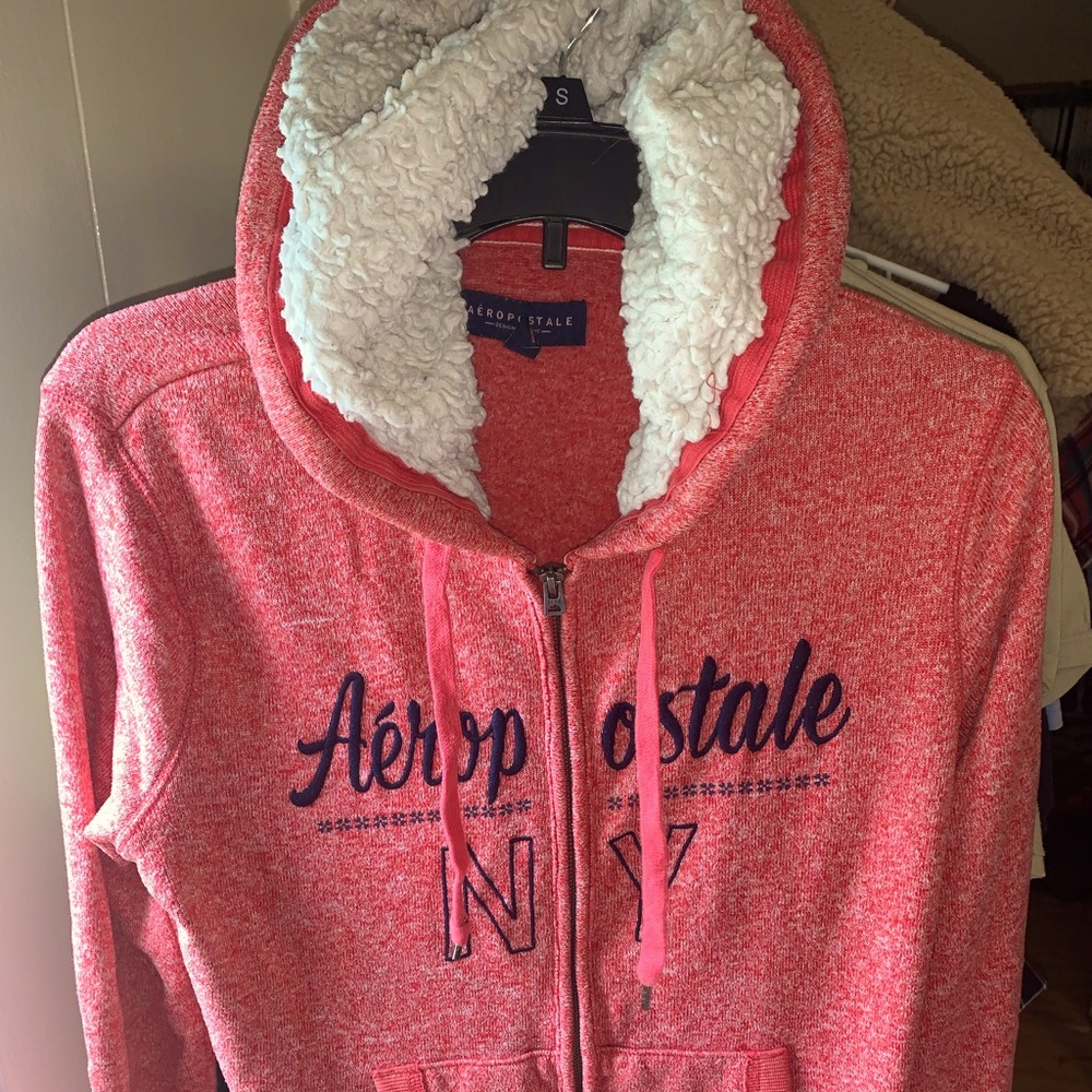 Pink Aeropostale jacket with Furry Hood